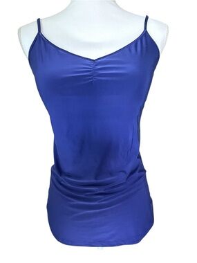 Express Royal Blue Satin Spaghetti Strap Cami